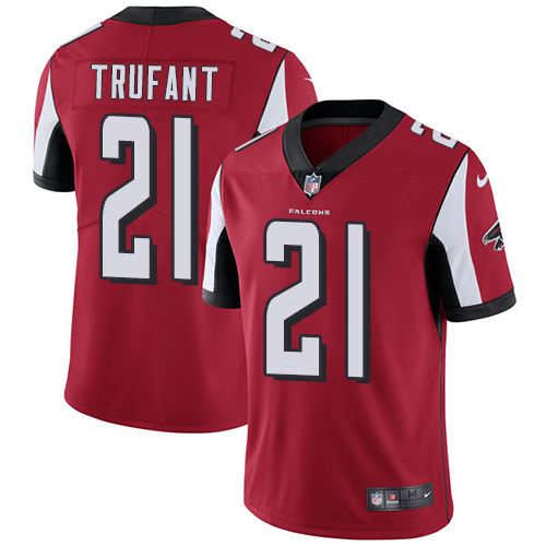 Nike Falcons #21 Desmond Trufant Red Team Color Men's Stitched NFL Vapor Untouchable Limited Jersey - Click Image to Close